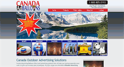 Desktop Screenshot of canadaadvertisingballoons.com